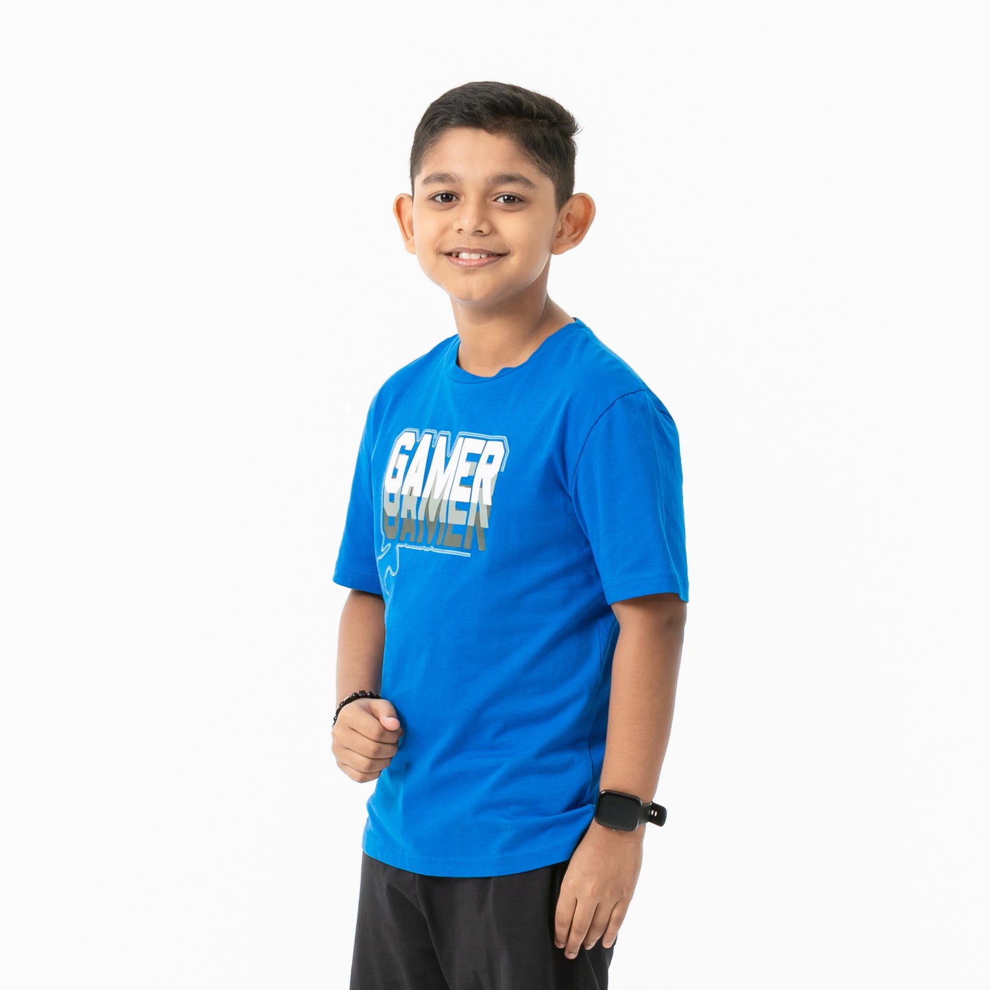 Boys Blue Printed T-Shirt