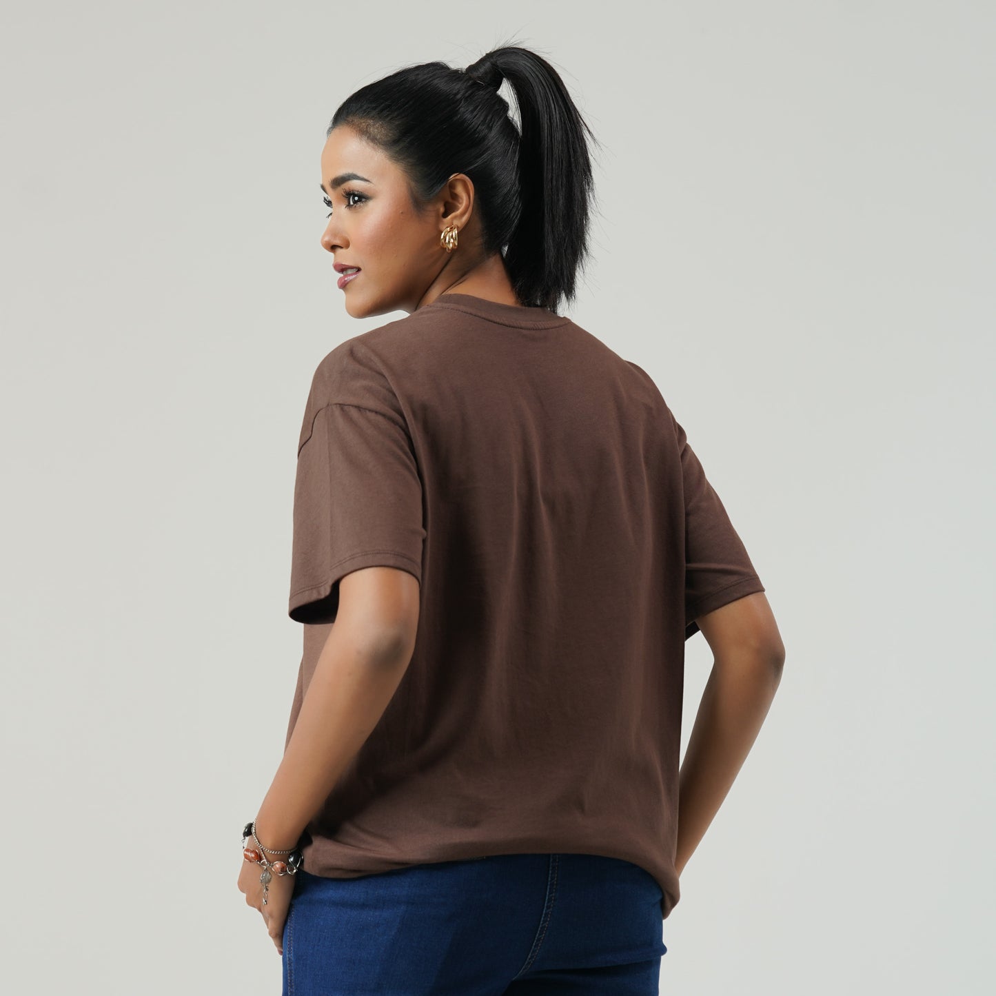 Womens Dark Brown T-shirt