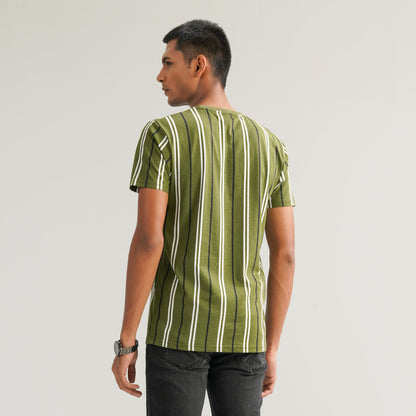 Mens Olive Green T- Shirt