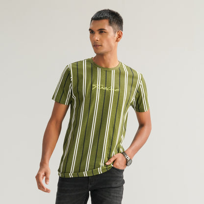 Mens Olive Green T- Shirt