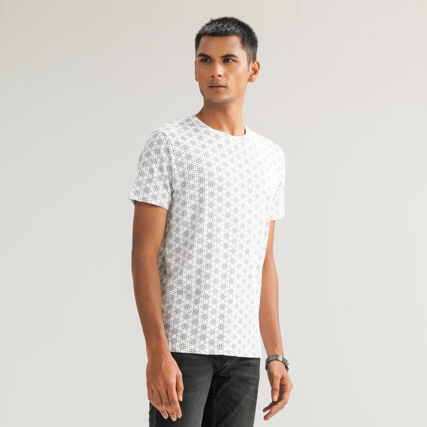 Mens Black & White T-Shirt