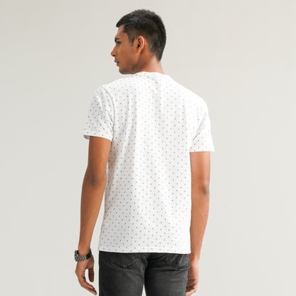 Mens White & Black T-Shirt