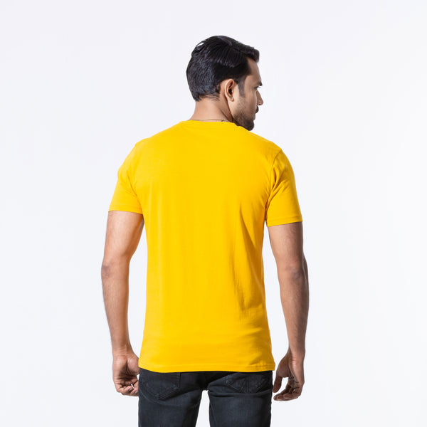 Mens Mustard Basic T-Shirt