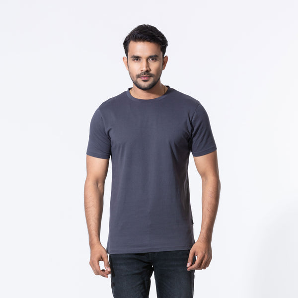 Mens Dark Grey Basic T-Shirt