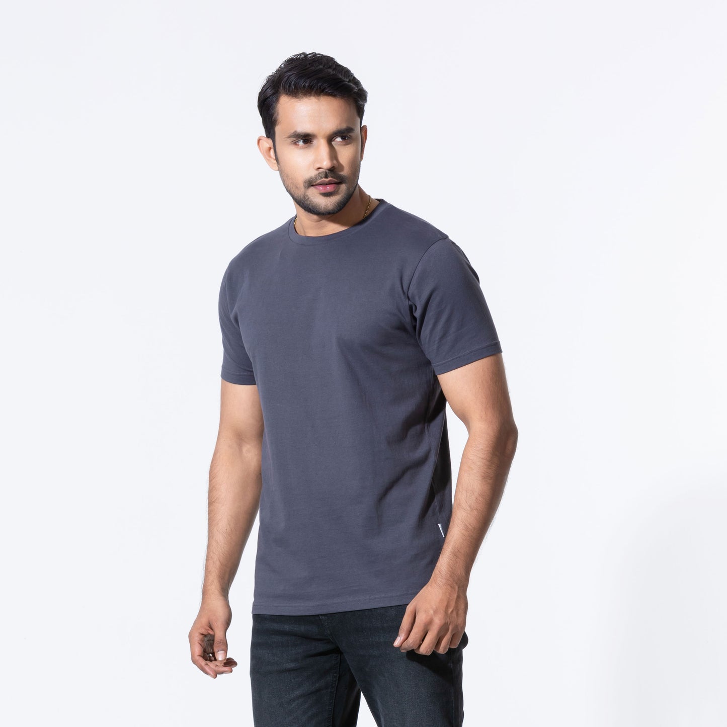 Mens Dark Grey Basic T-Shirt