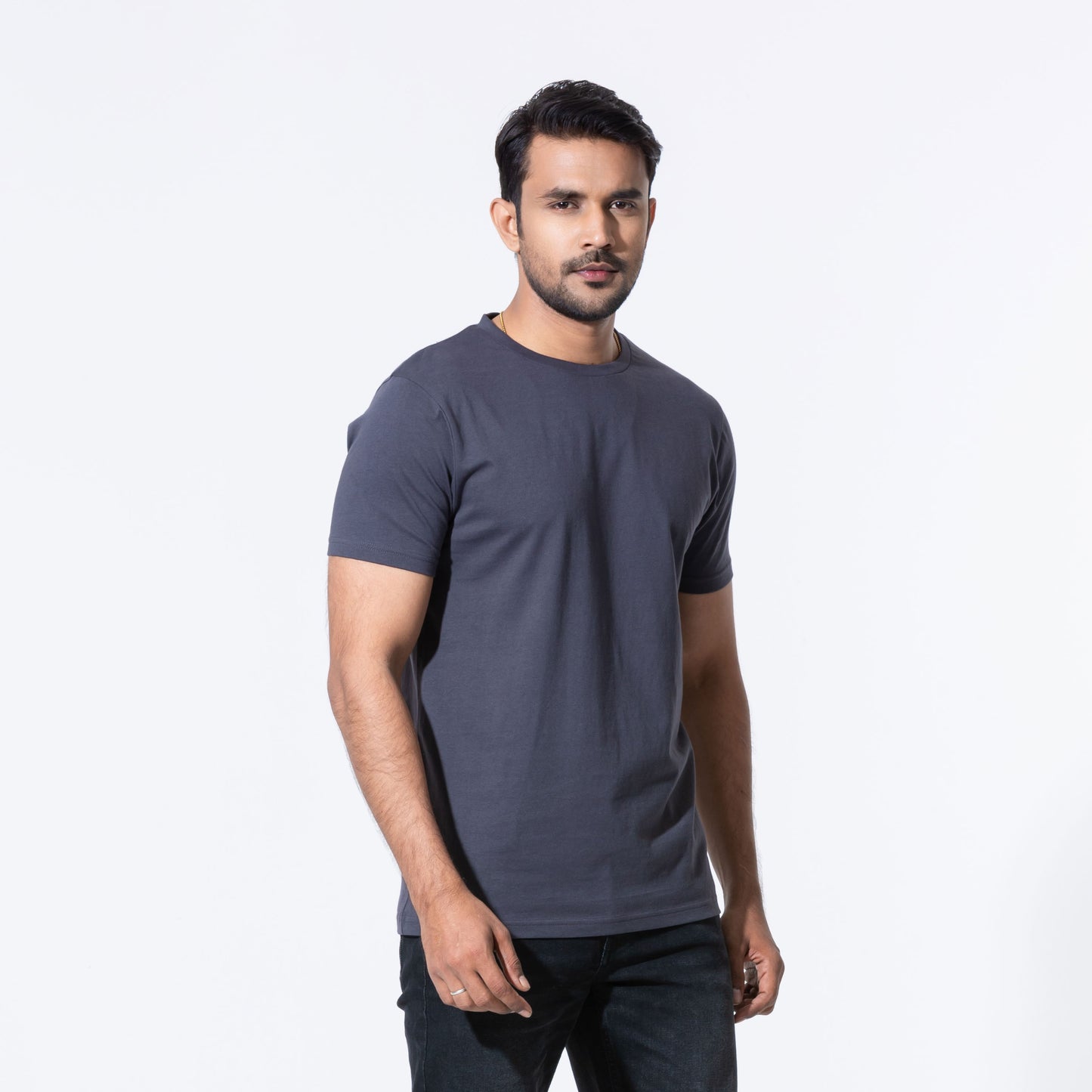 Mens Dark Grey Basic T-Shirt