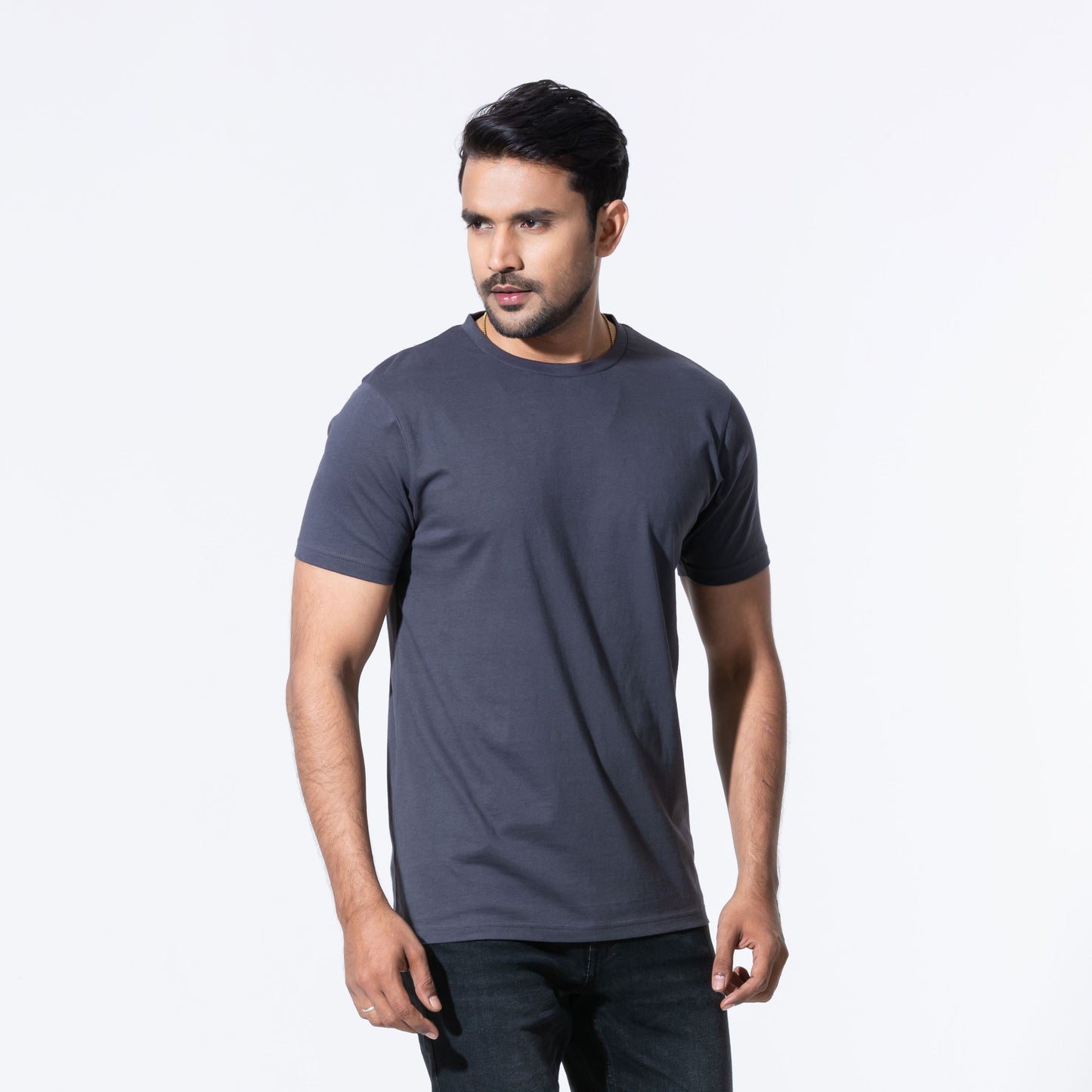 Mens Dark Grey Basic T-Shirt