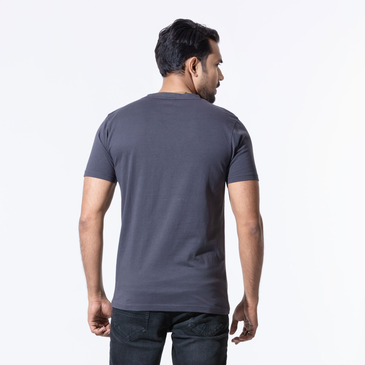 Mens Dark Grey Basic T-Shirt