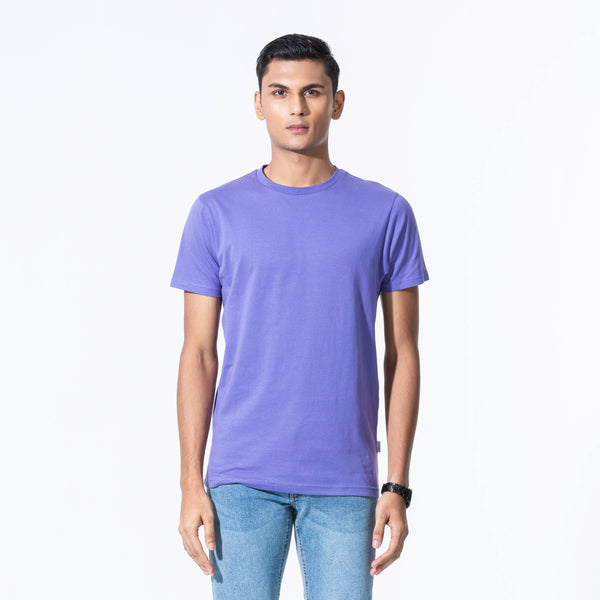 Mens Light Purple Basic T-Shirt