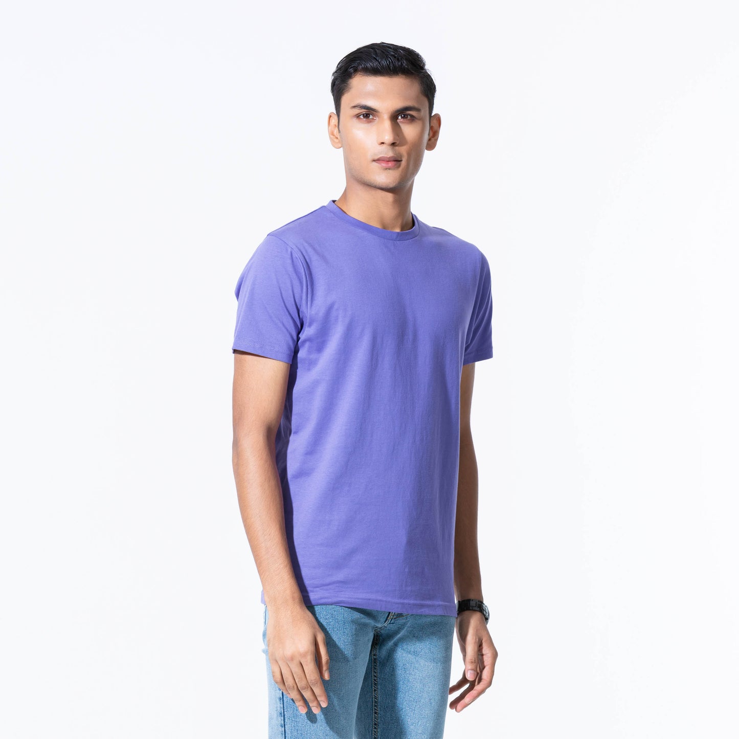 Mens Light Purple Basic T-Shirt