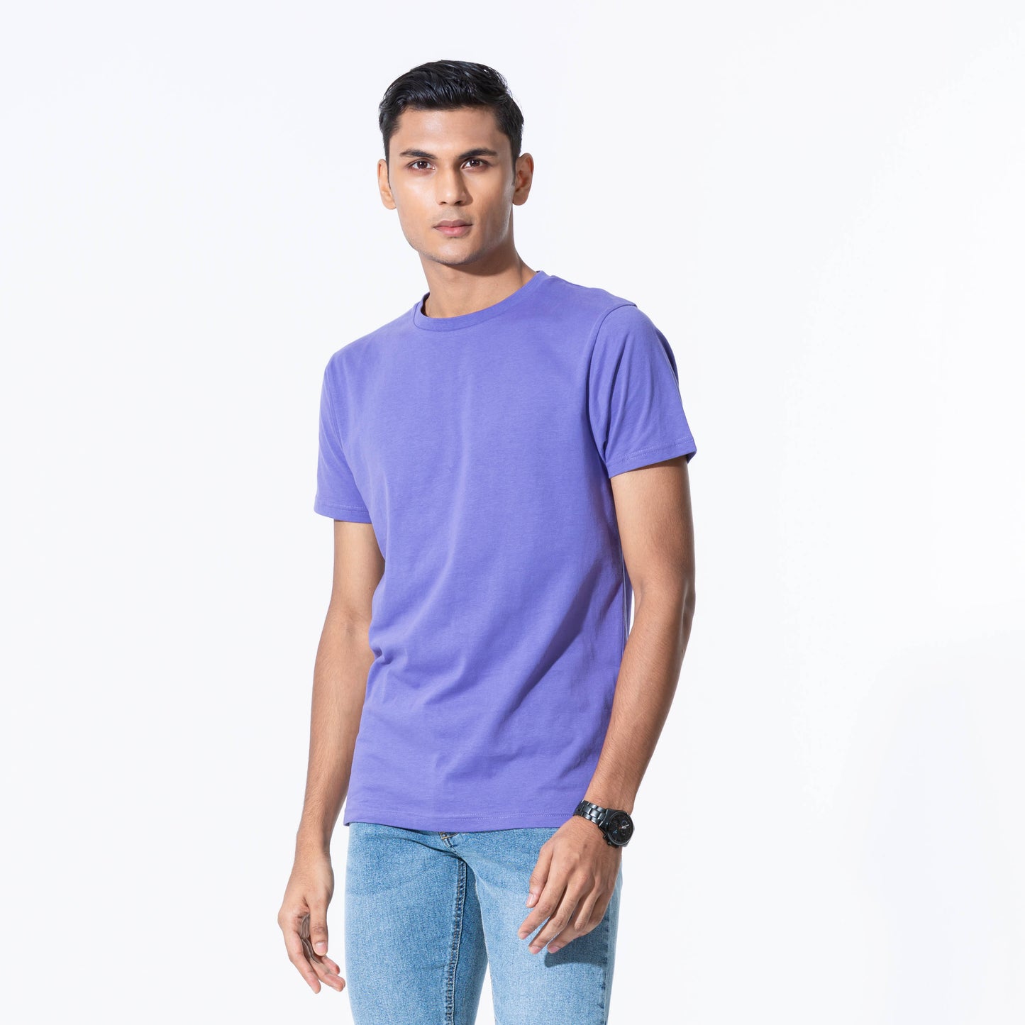 Mens Light Purple Basic T-Shirt