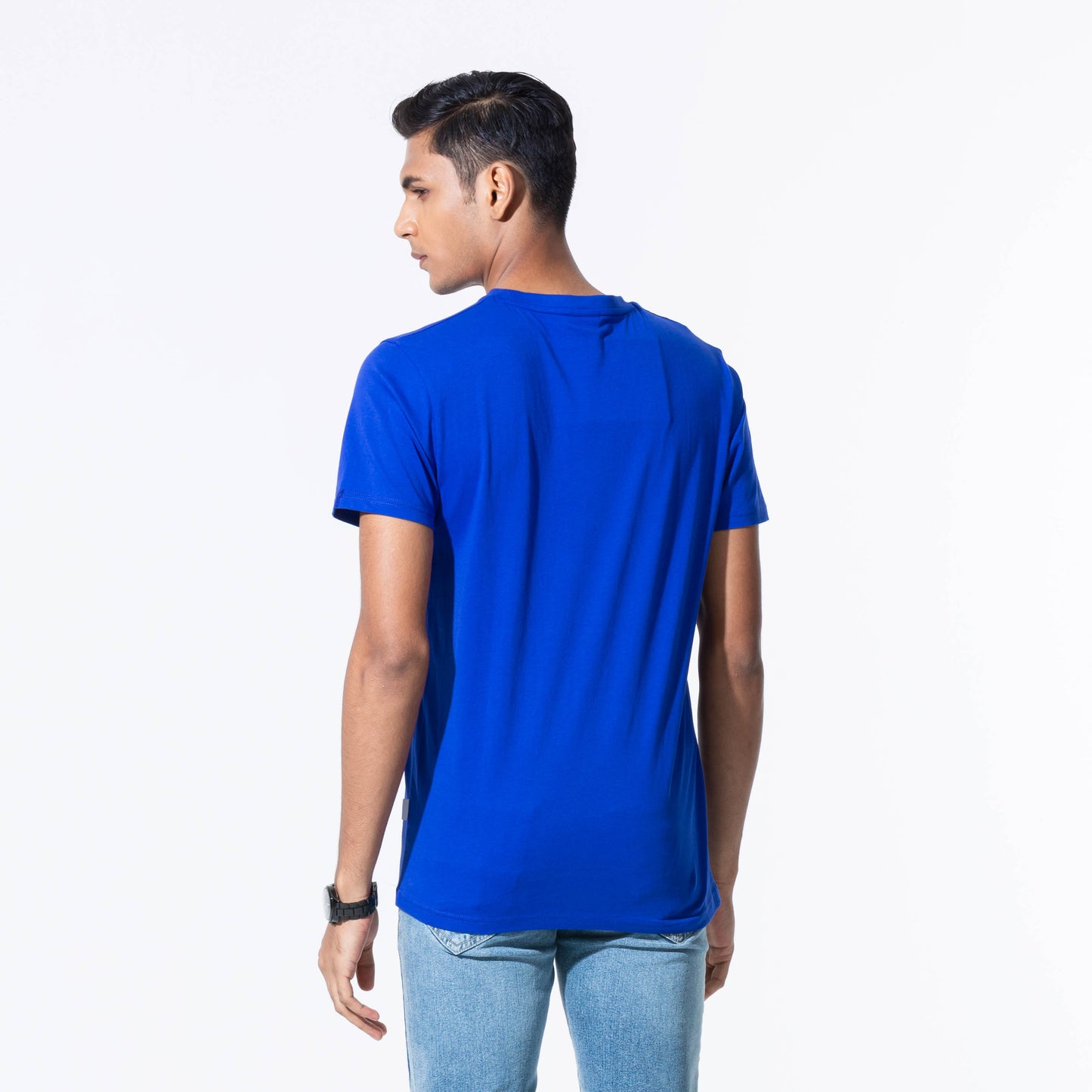 Mens Blue Basic T-Shirt