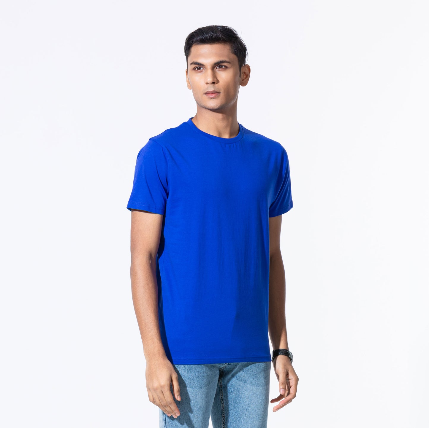 Mens Blue Basic T-Shirt