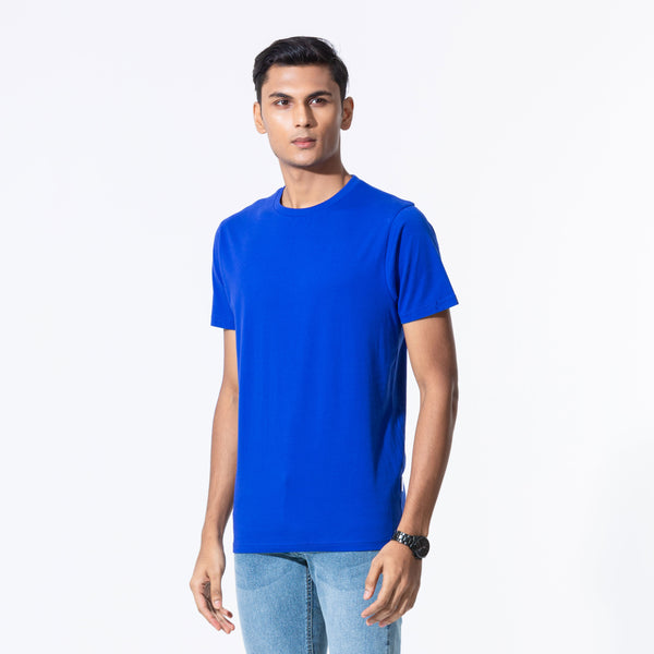 Mens Blue Basic T-Shirt