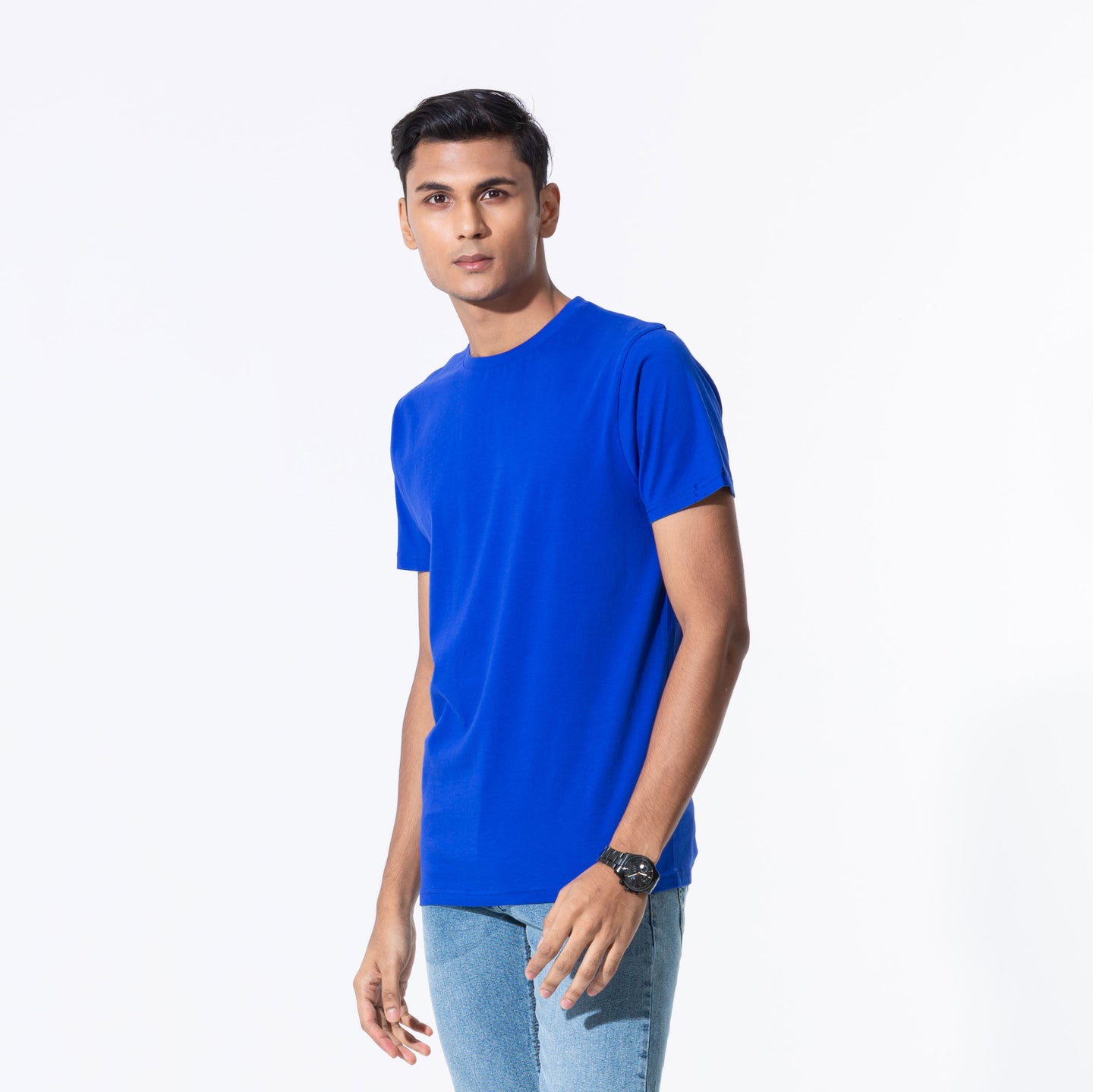 Mens Blue Basic T-Shirt