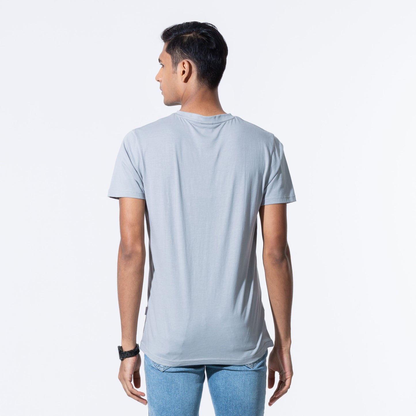 Mens Grey Basic T-Shirt