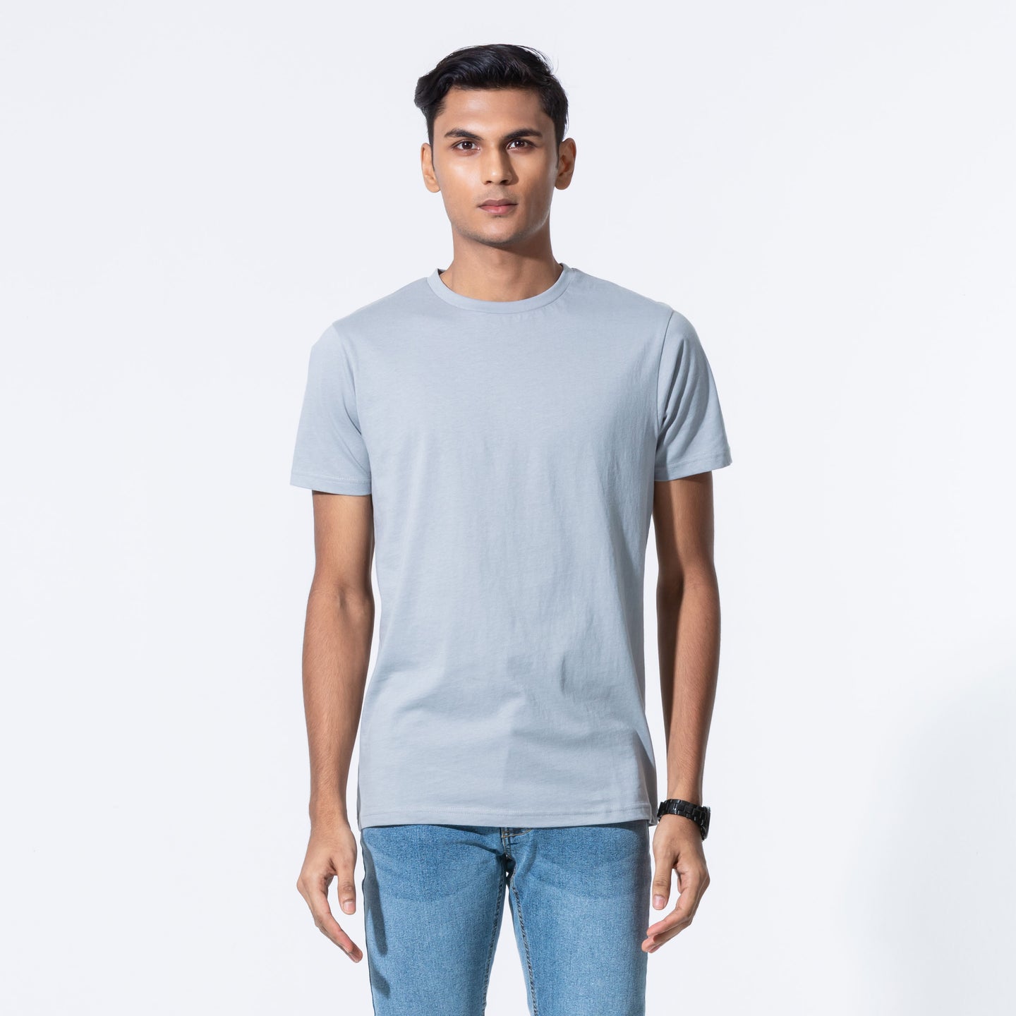 Mens Grey Basic T-Shirt