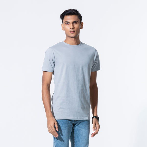 Mens Grey Basic T-Shirt