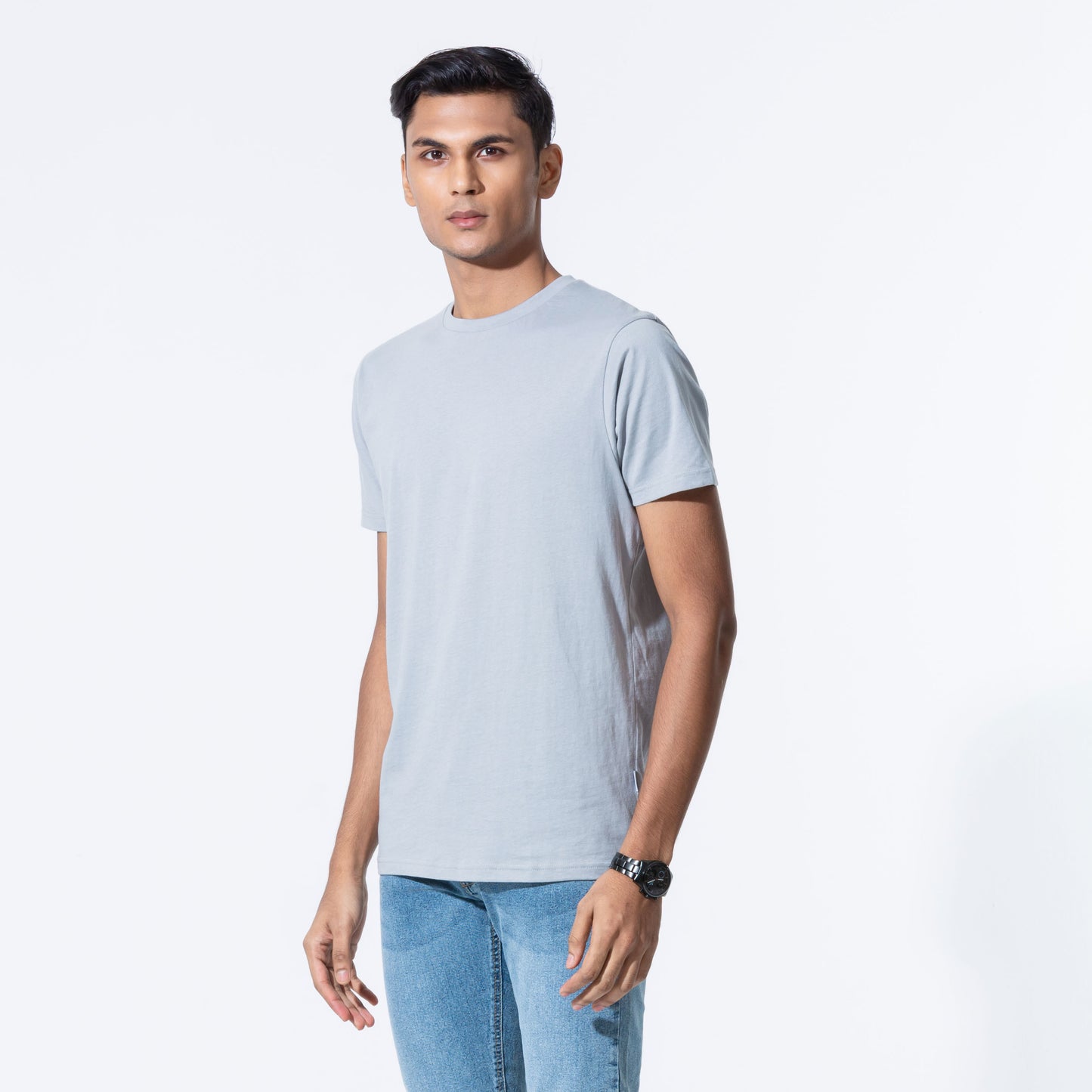 Mens Grey Basic T-Shirt