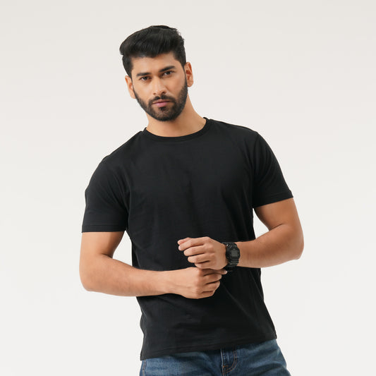 Mens Black Basic T-Shirt