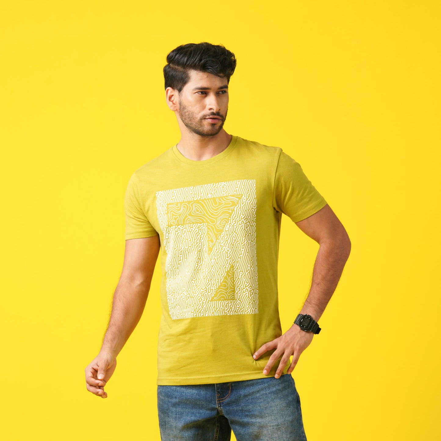 Mens T- Shirt-Lime