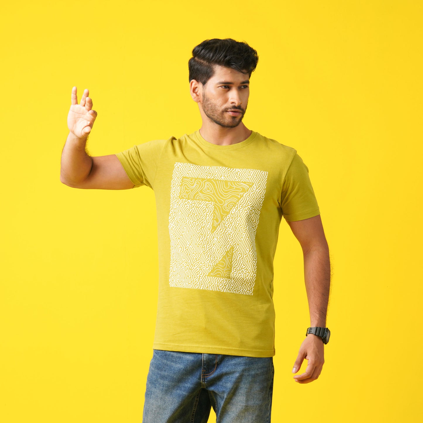 Mens T- Shirt-Lime