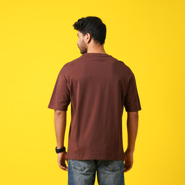 MENS T- SHIRT-DARK BROWN