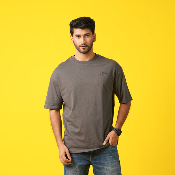 MENS T- SHIRT-GRAPHITE