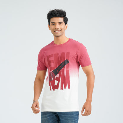 Men's Maroon Cotton T-Shirt