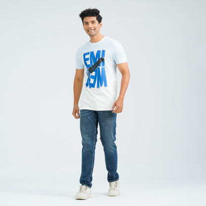 Men's Sky Blue Cotton T-Shirt
