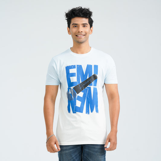 Men's Sky Blue Cotton T-Shirt
