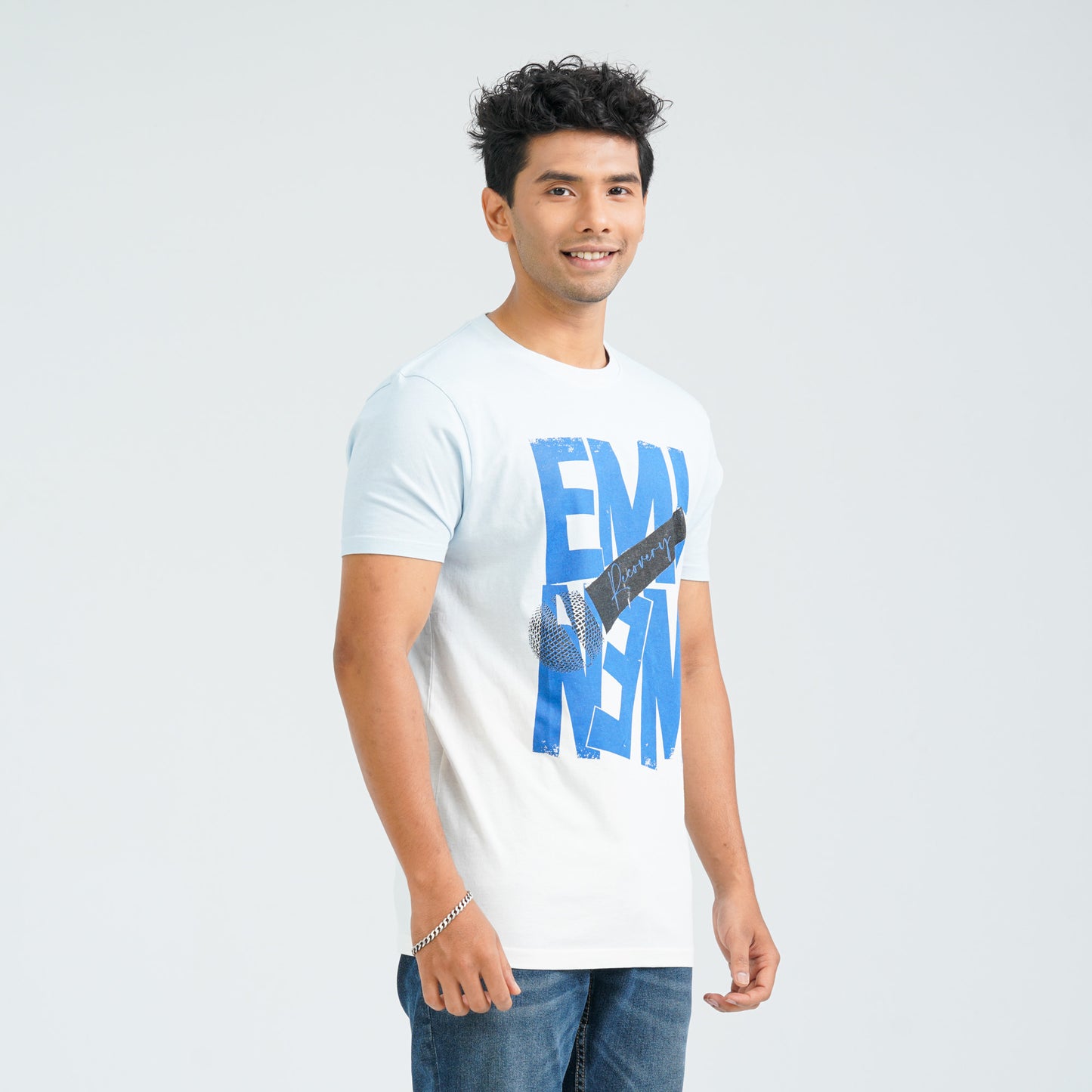 Men's Sky Blue Cotton T-Shirt