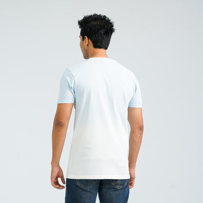 Men's Sky Blue Cotton T-Shirt