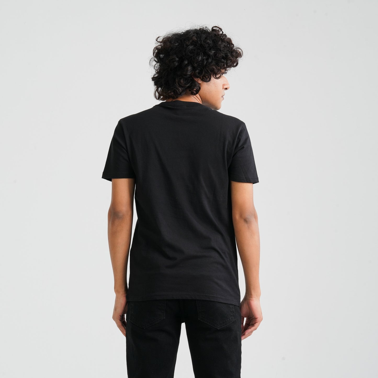 Men's Black Cotton T-Shirt