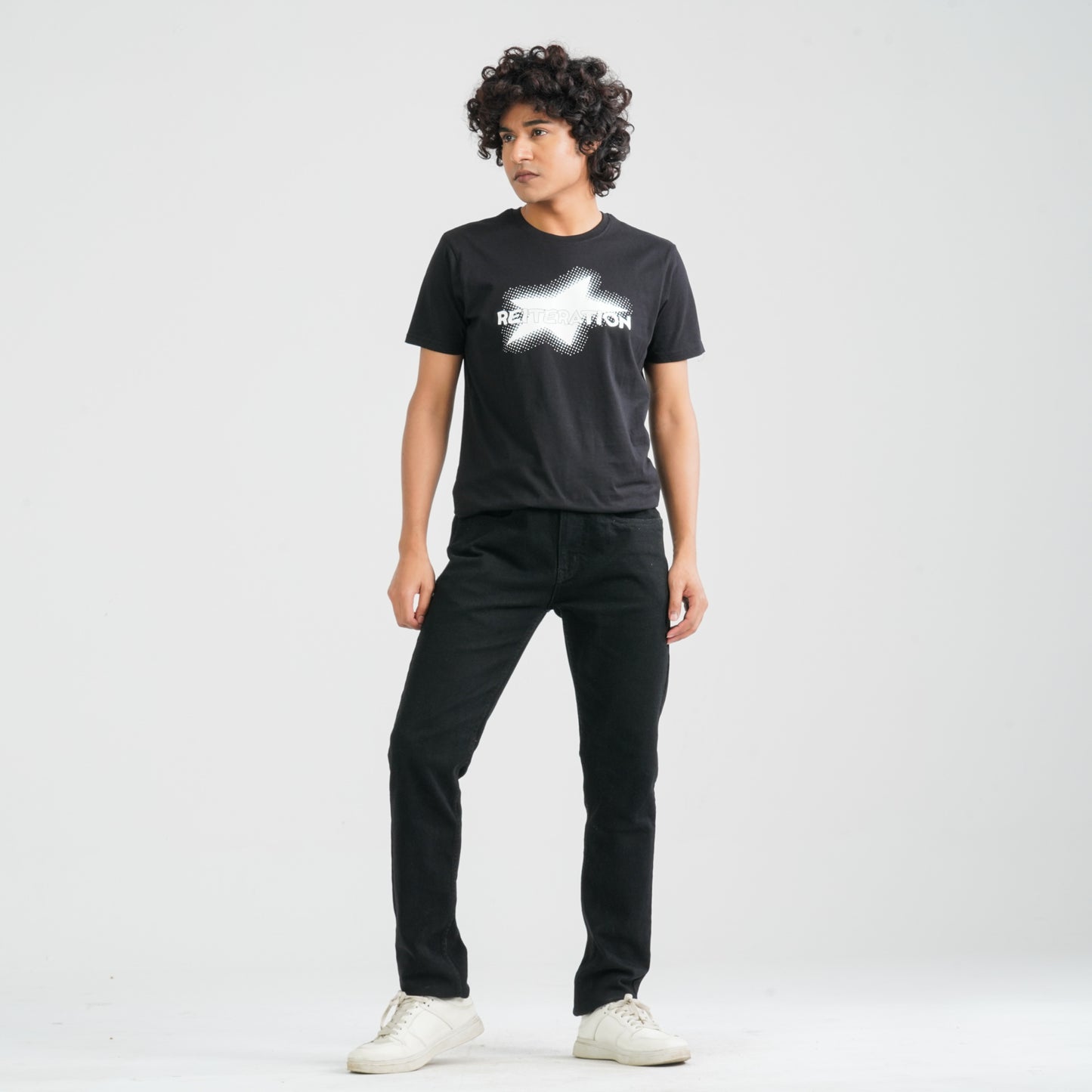Men's Black Cotton T-Shirt