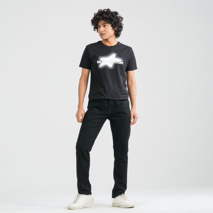 Men's Black Cotton T-Shirt
