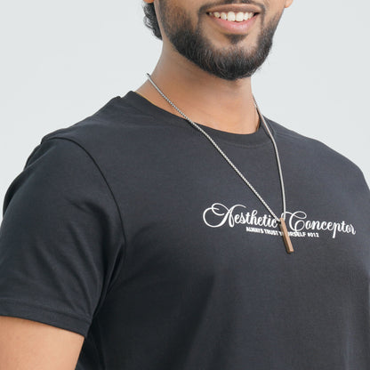 Men's Black Cotton T-Shirt