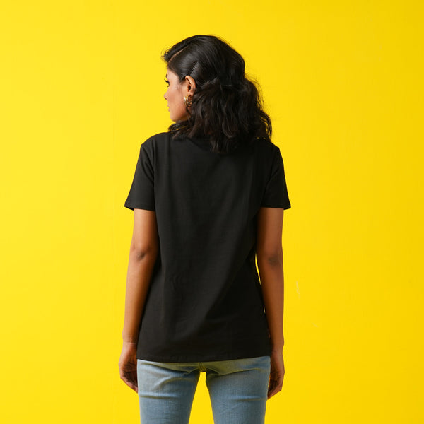 LADIES T- SHIRT-BLACK