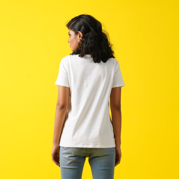 LADIES T- SHIRT-WHITE