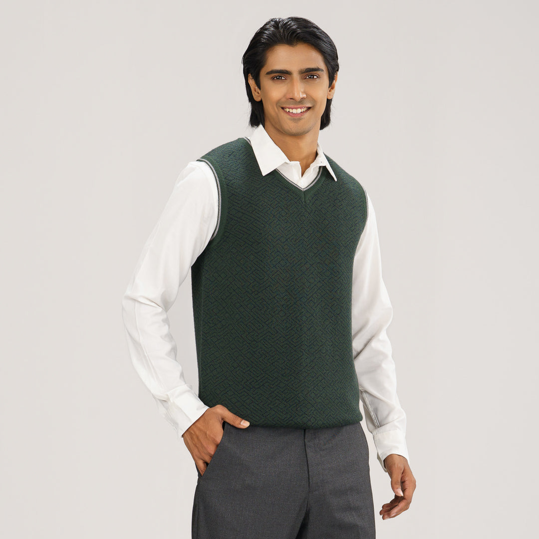 Mens Olive Sweater Vest