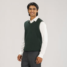 Load image into Gallery viewer, Mens Olive Sweater Vest
