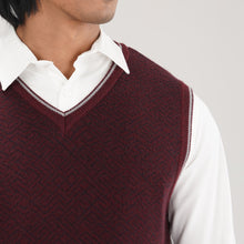 Load image into Gallery viewer, Mens Maroon Sweater Vest
