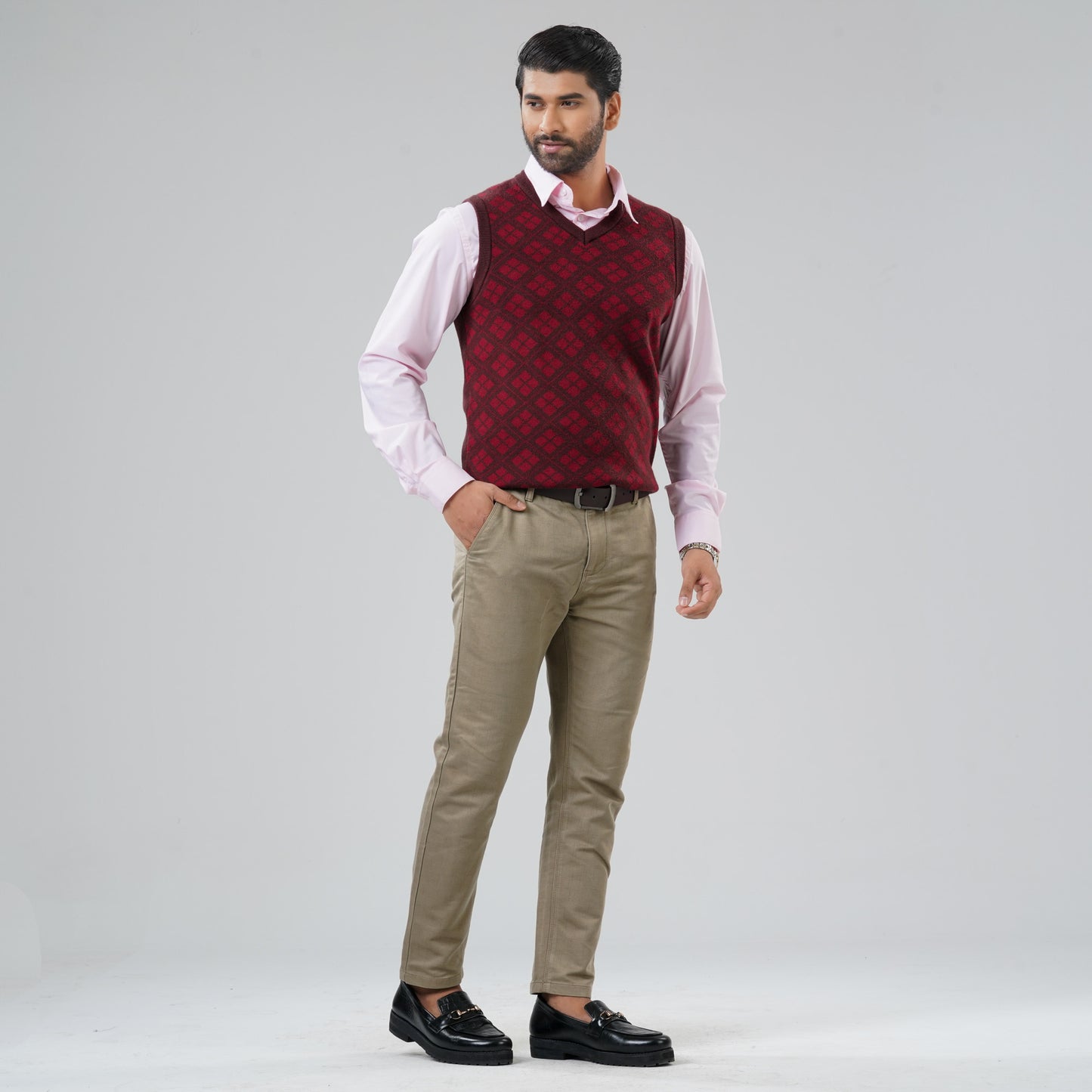 Men's Maroon Sweater Vest