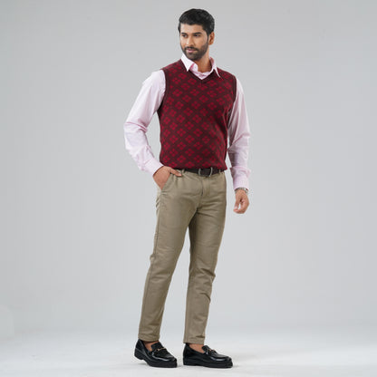 Men's Maroon Sweater Vest
