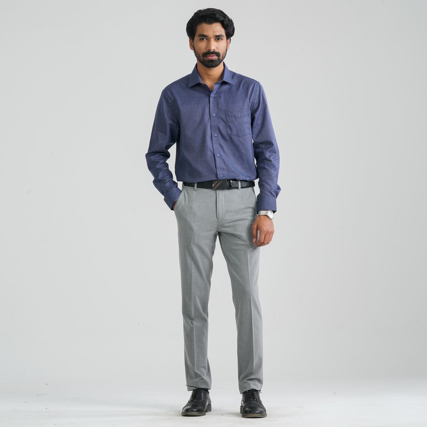 Men’s Blue Check Formal Shirt