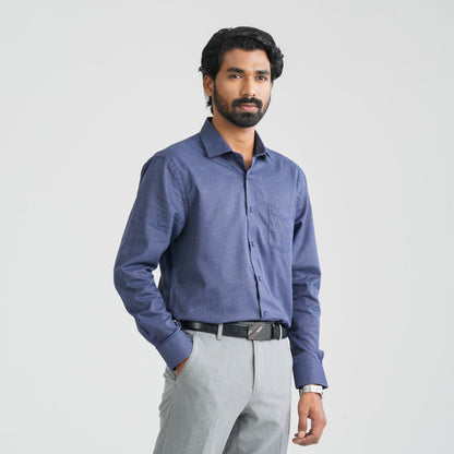 Men’s Blue Check Formal Shirt