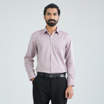 Men's Red Cotton Formal Shirt