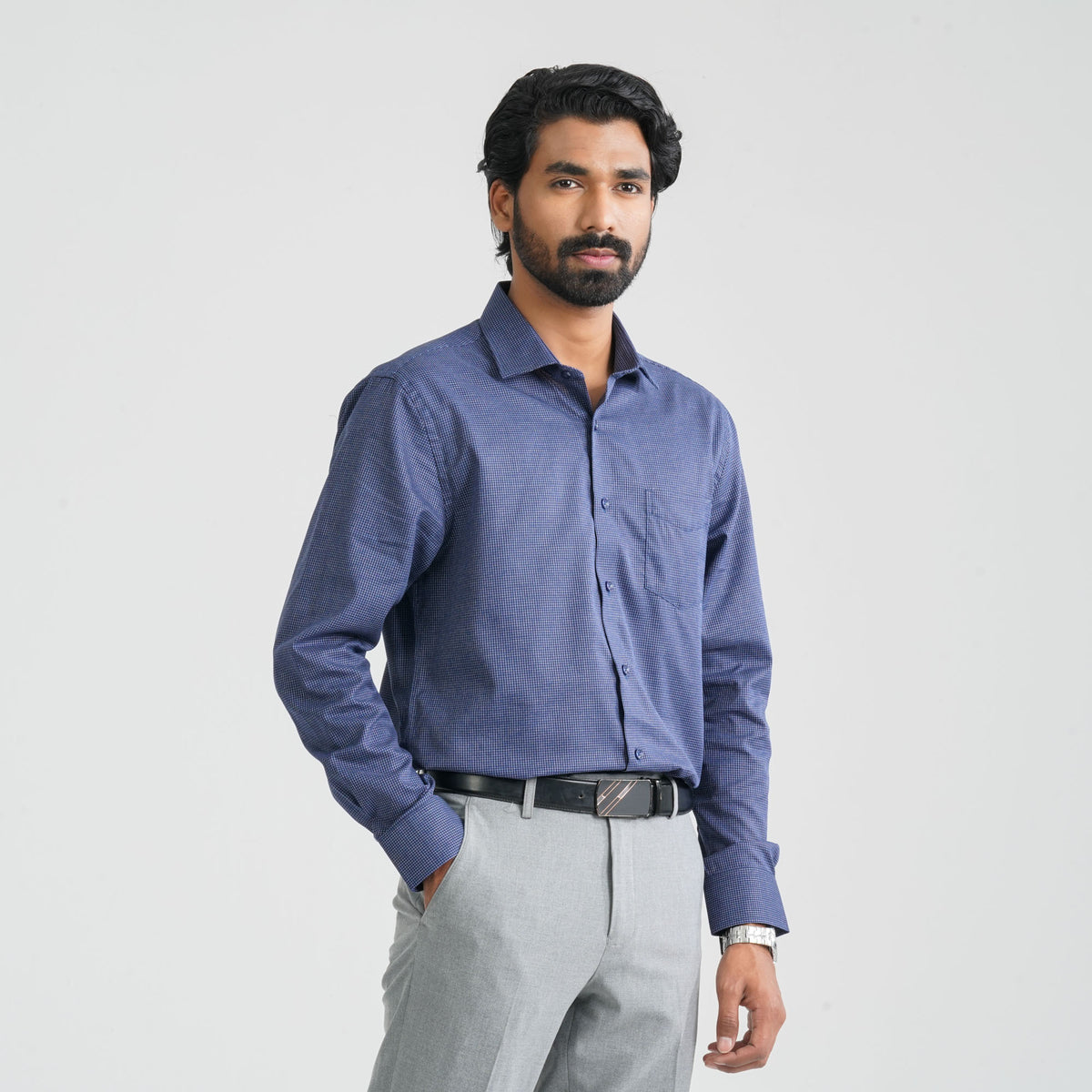 Mens  Blue Formal Shirt