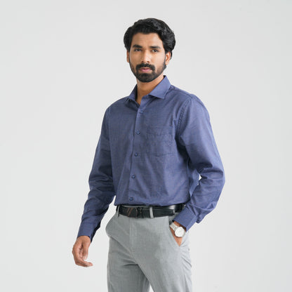 Men’s Blue Check Formal Shirt
