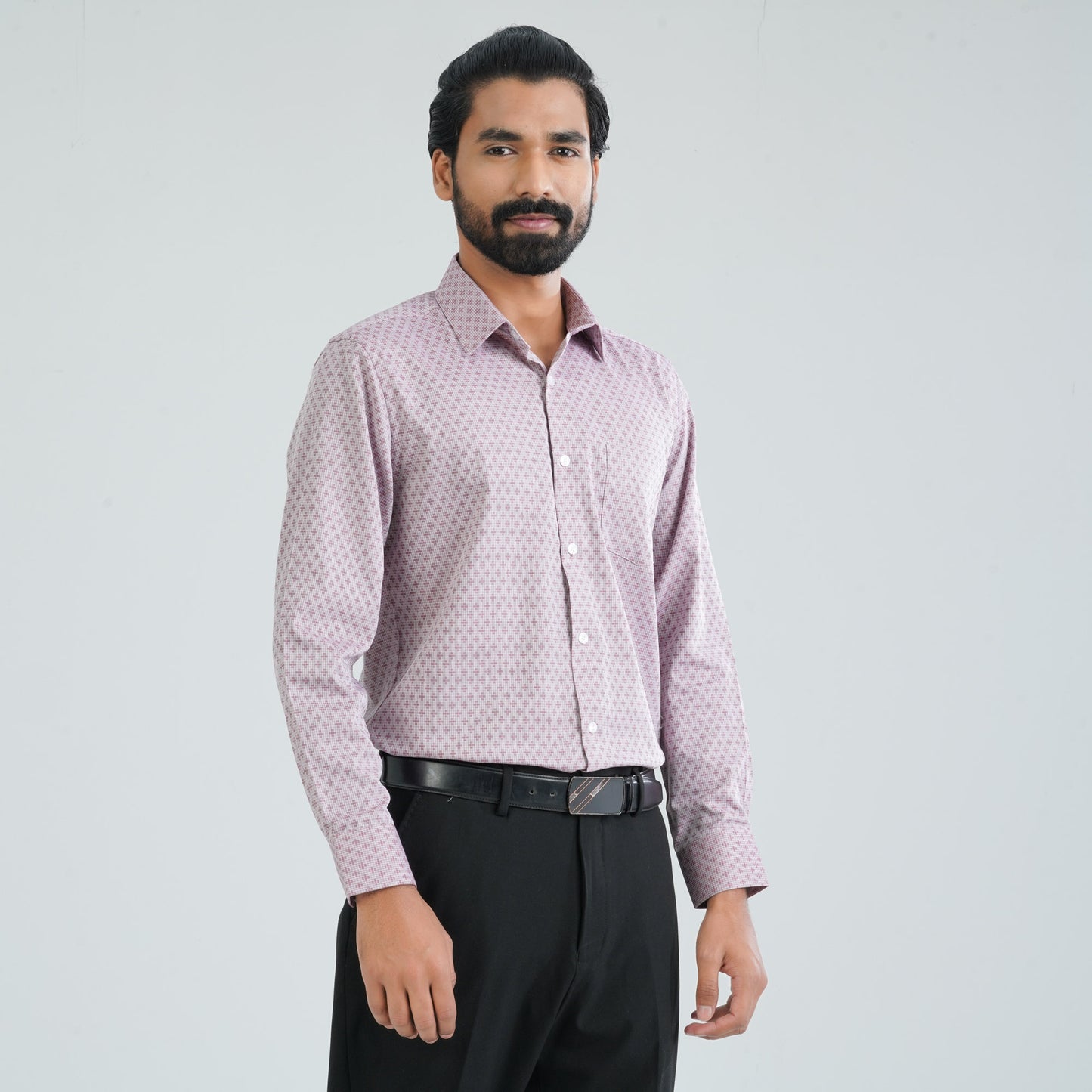 Men's Red Cotton Formal Shirt